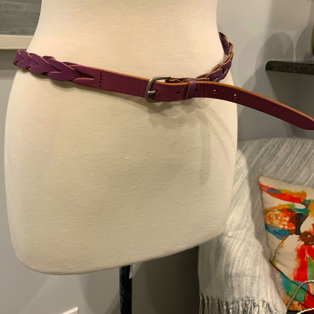 Gap braided skinny leather belt
